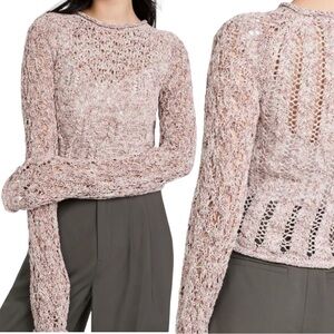 Acne Studios Dusty Pink Cropped Sweater